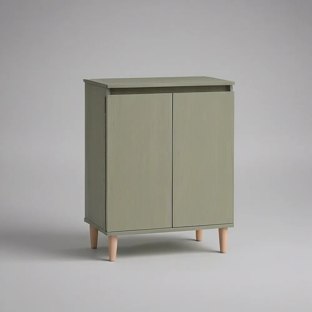 Aparador Retangular com 2 Portas em MDF Verde-Sálvia, 80 x 40 x 90 cm