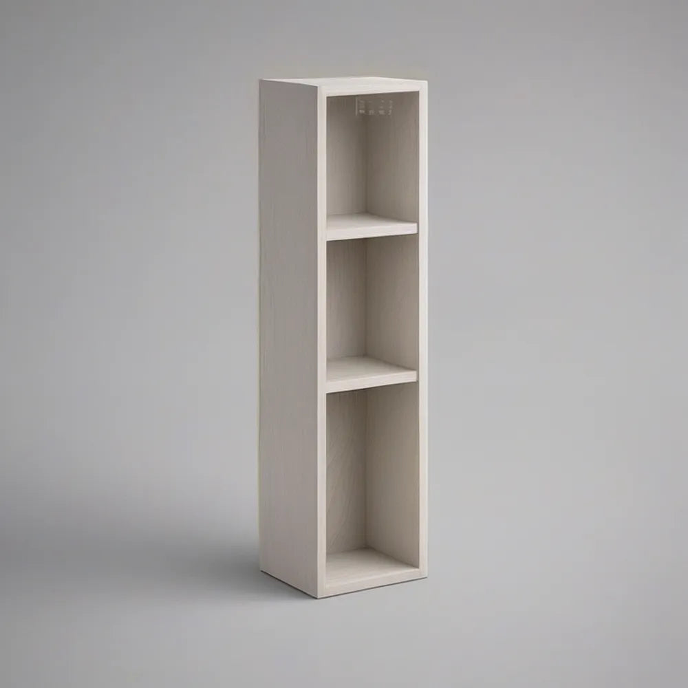 Estante Vertical com 3 Nichos em MDF Laminado Carvalho Claro, 30 x 30 x 120 cm