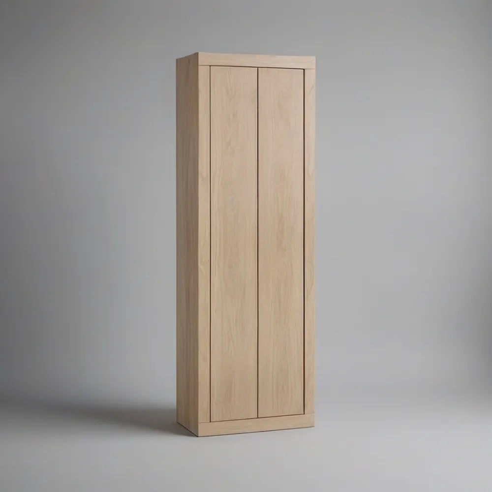 Armário Alto de 2 Portas em Carvalho Natural 60 x 35 x 180 cm